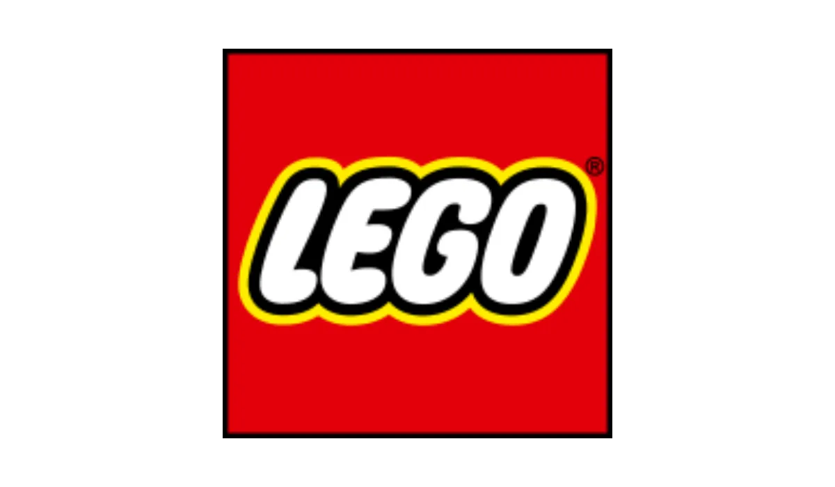 The LEGO wordmark in white on a red square.