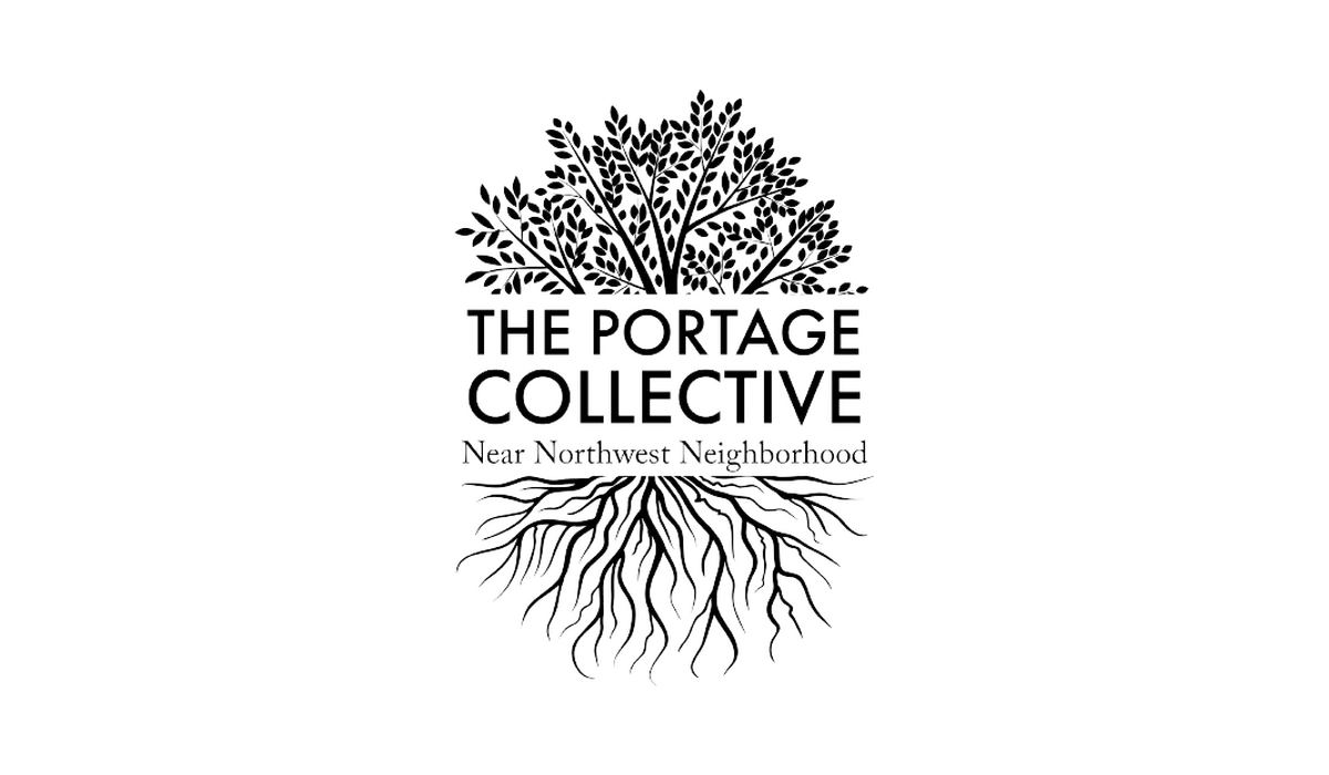 The Portage Collective logo: a tree with exposed roots above the name.